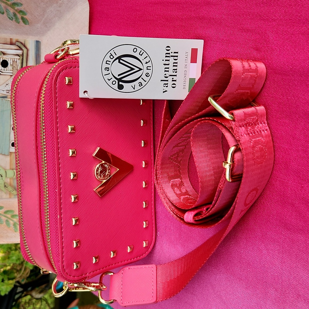 Pink Valentino Orlandi Crossbody Made In Italy - Picture 2 of 12